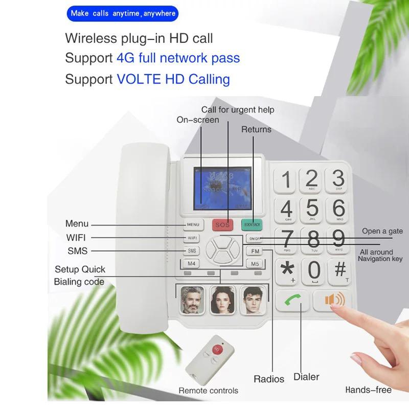 4G SOS Phone β Easy-Use Wireless Home Phone for Seniors