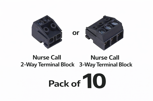 Nurse Call Pluggable Terminal Block – 2-Way or 3-Way (Pack of 10)