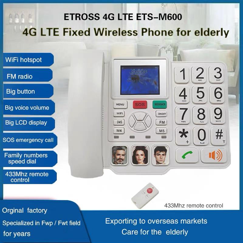 4G SOS Phone – Easy-Use Wireless Home Phone for Seniors